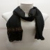 Designer Cotton Plain Women's Stole - Charcoal Black